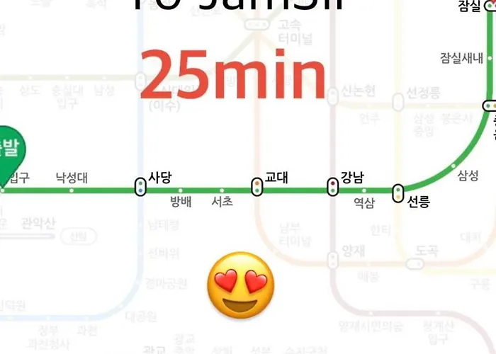 ヴィラ National Station, Subway Line 2, Hongdae, Myeongdong, Gangnam ソウル特別市