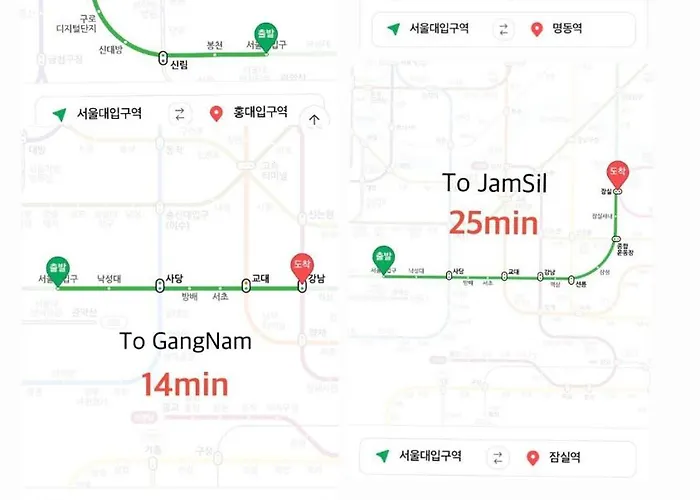 National Station, Subway Line 2, Hongdae, Myeongdong, Gangnam ヴィラ